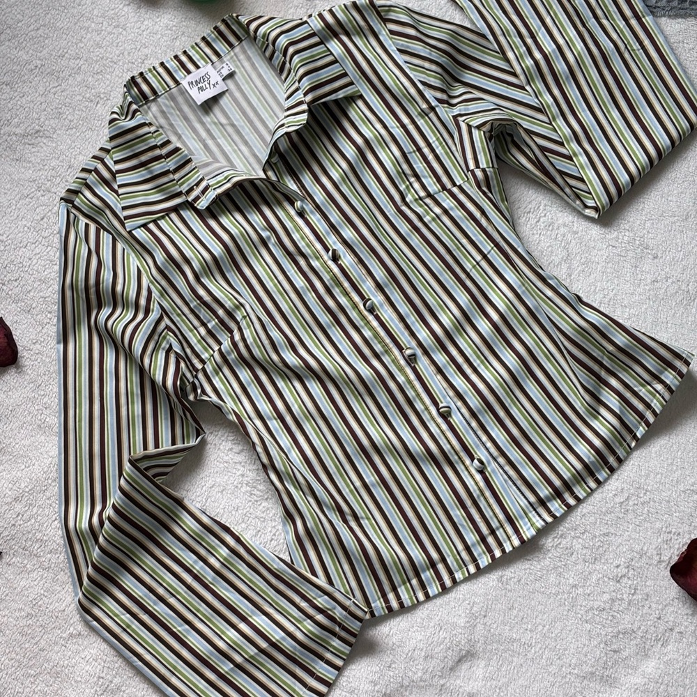 Princess Polly Striped Button-Up Shirt